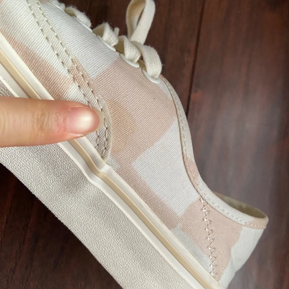 VANS Ultracush Checkered Light Pink And White Sneakers Shoes With Lace W 8 M 6.5